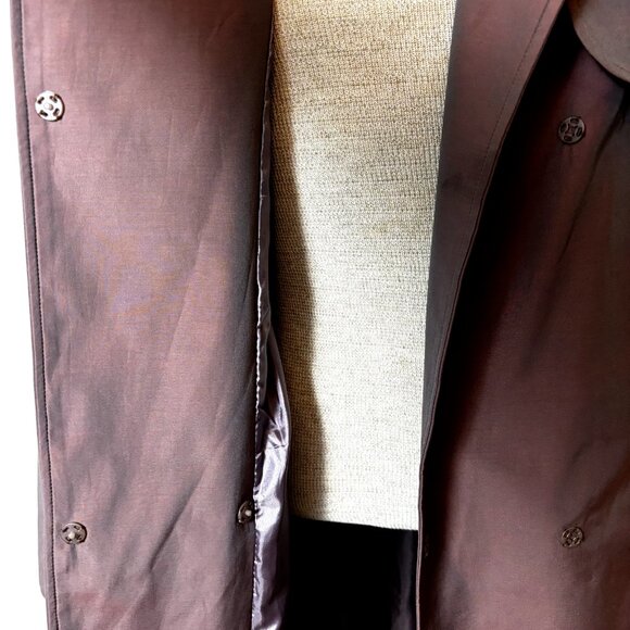 YULI Women's Size S-M US Fit Collared Trench Coat Brown Long-sleeved Jacket - Picture 8 of 14